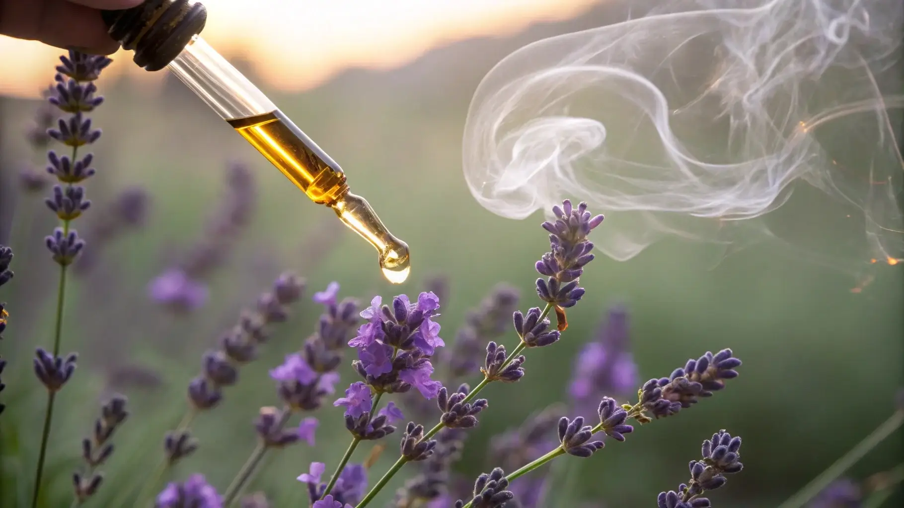 Essential oil essence, aromatic oil drop representing plant essence