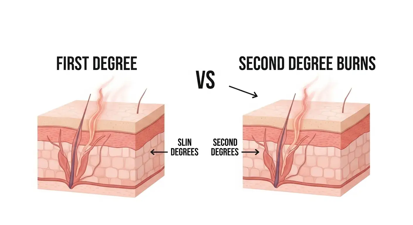 Types of minor burns Visual guide of minor burn types