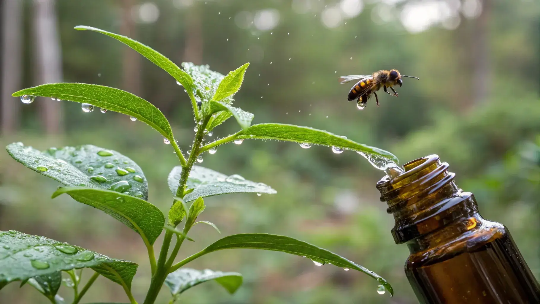 Essential oils defending plants against threats