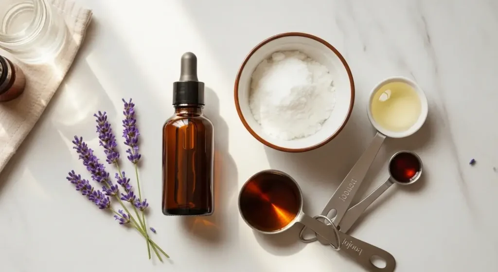 Diluting lavender essential oil