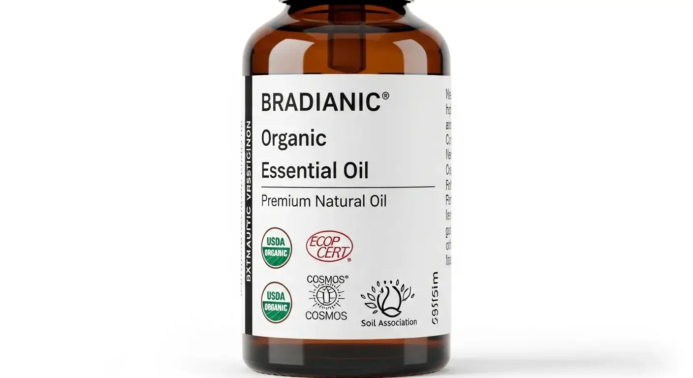 Organic certification seals on product label