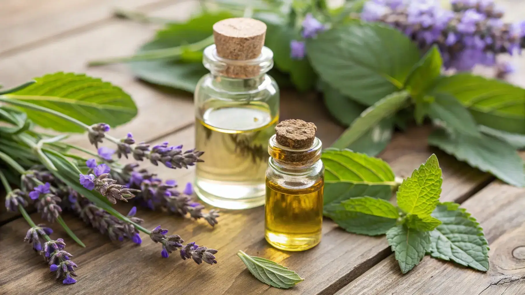 Natural extracts from plants in essential oils