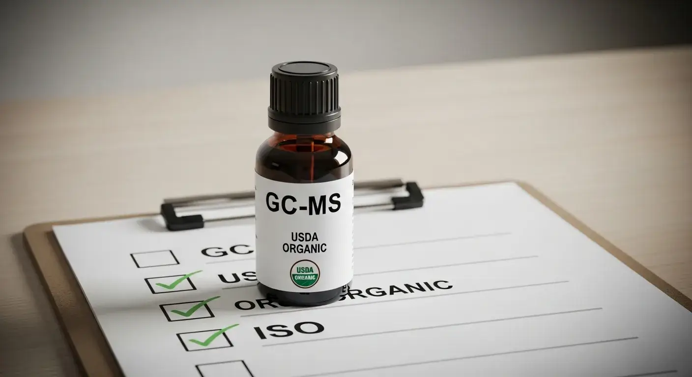 Checklist and essential oil purity test tools