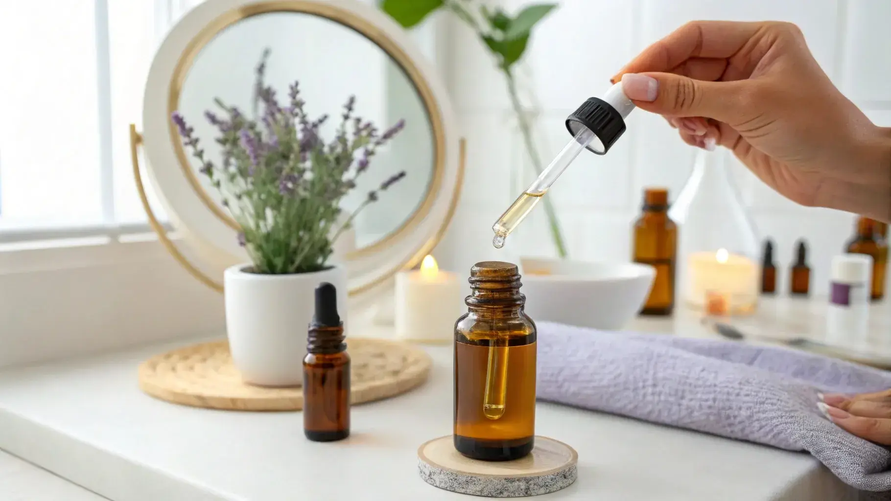 Lavender oil used for acne spot treatment