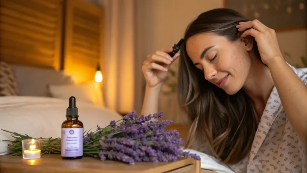 Lavender oil hair treatment night