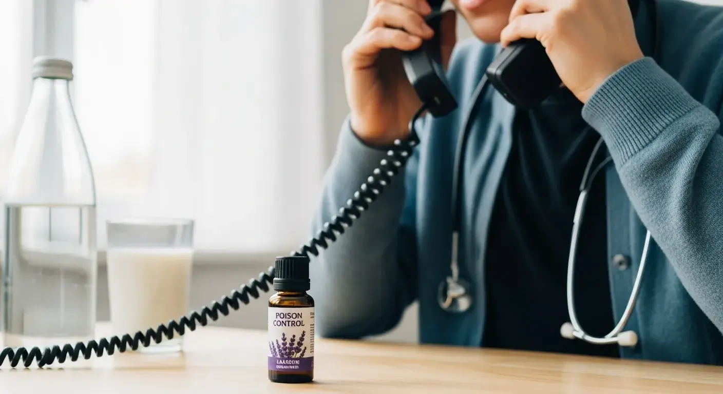 Poison control call after swallowing lavender oil