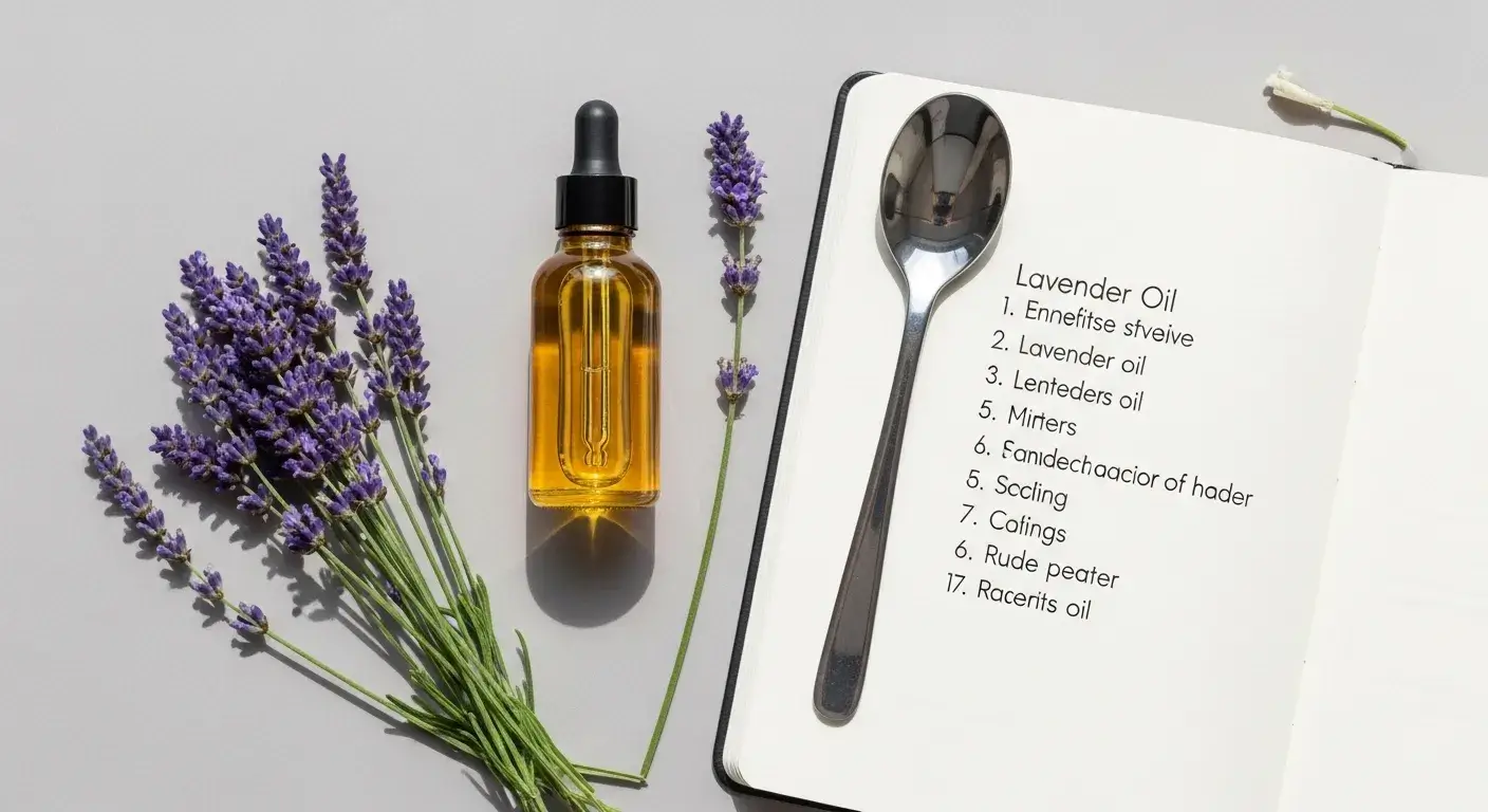 Lavender oil benefits visual summary