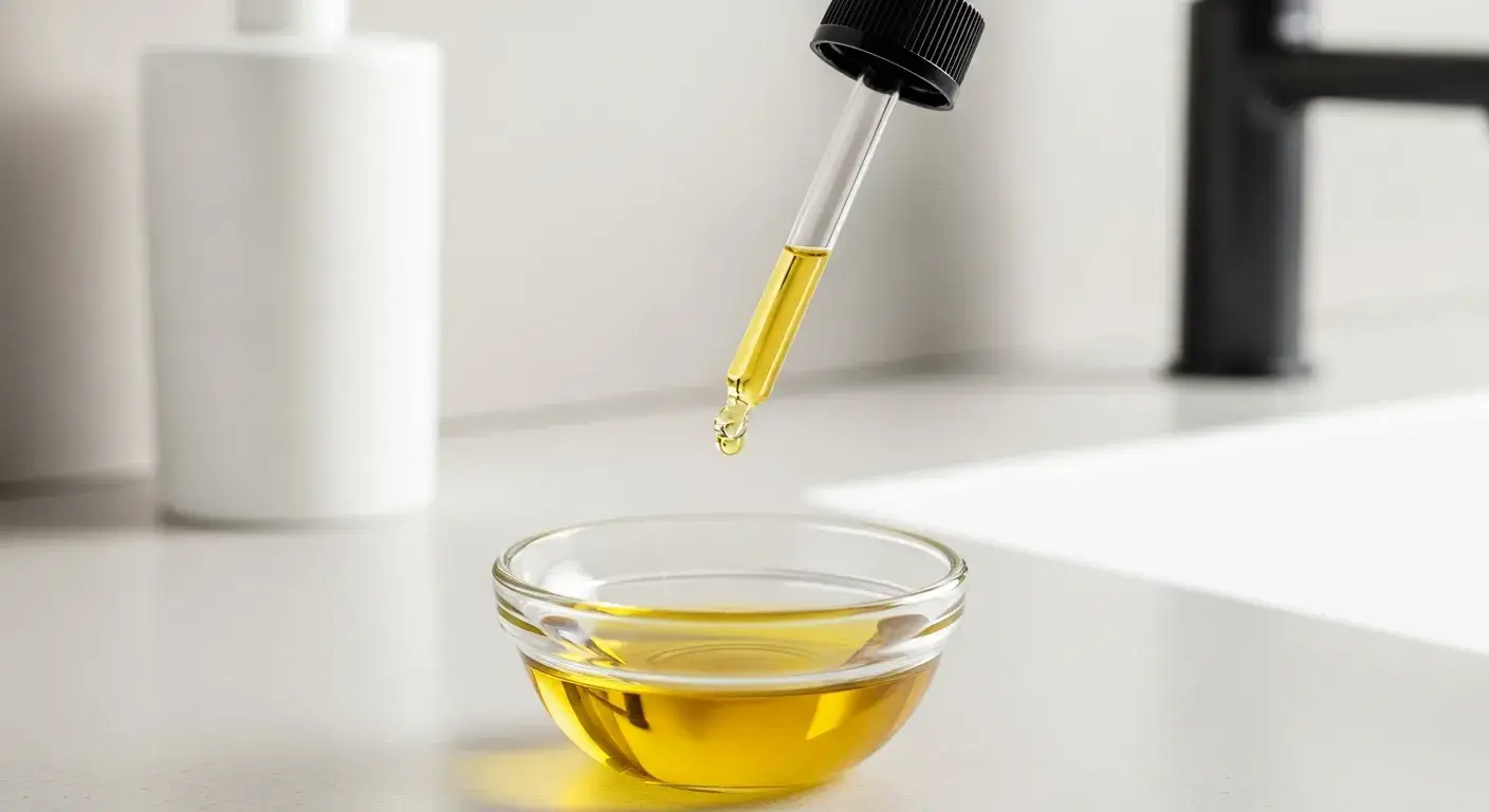 Diluting lavender oil into a carrier before skin use