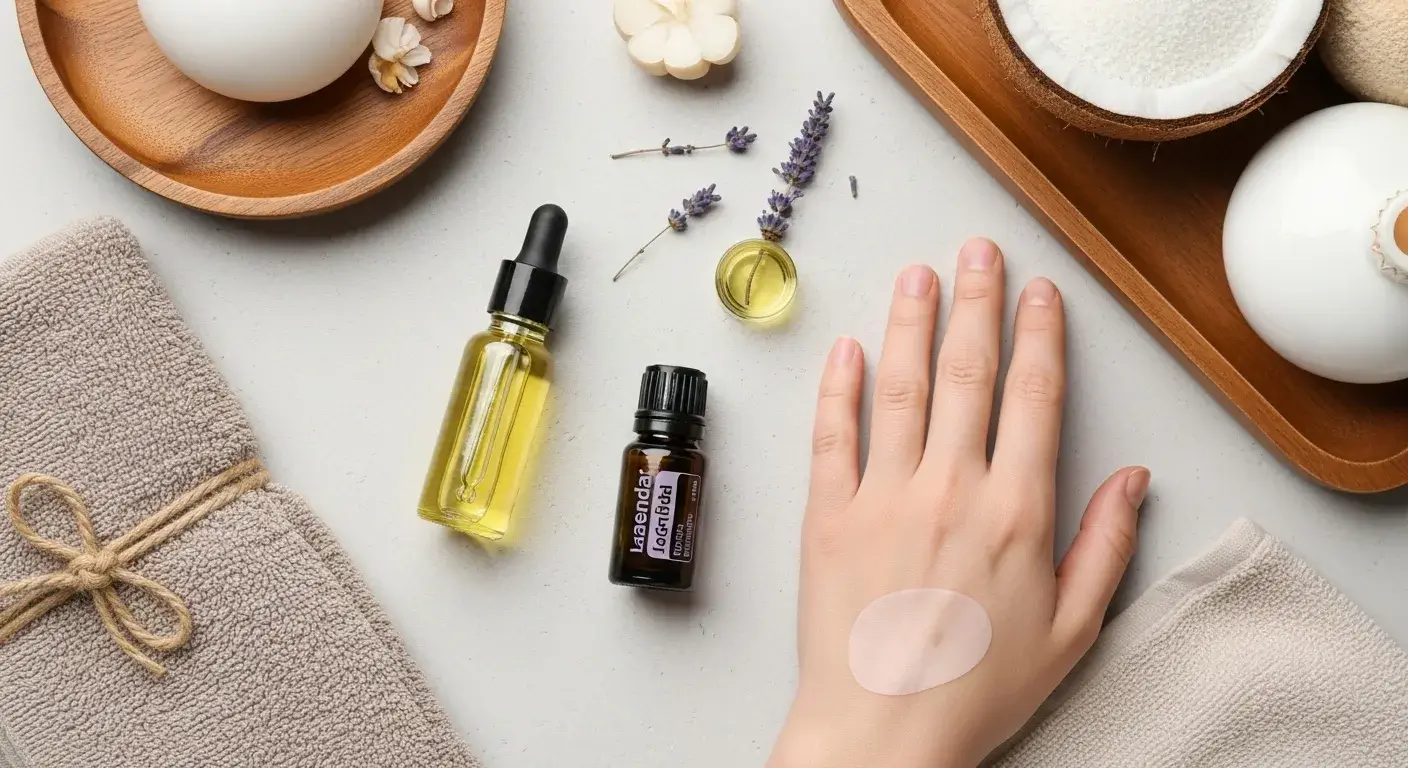 Lavender oil with carrier oil and dropper