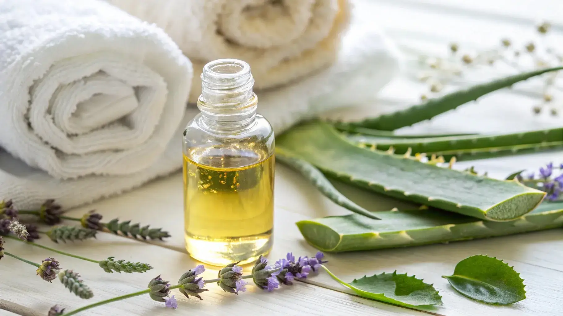 Lavender oil and natural skincare ingredients