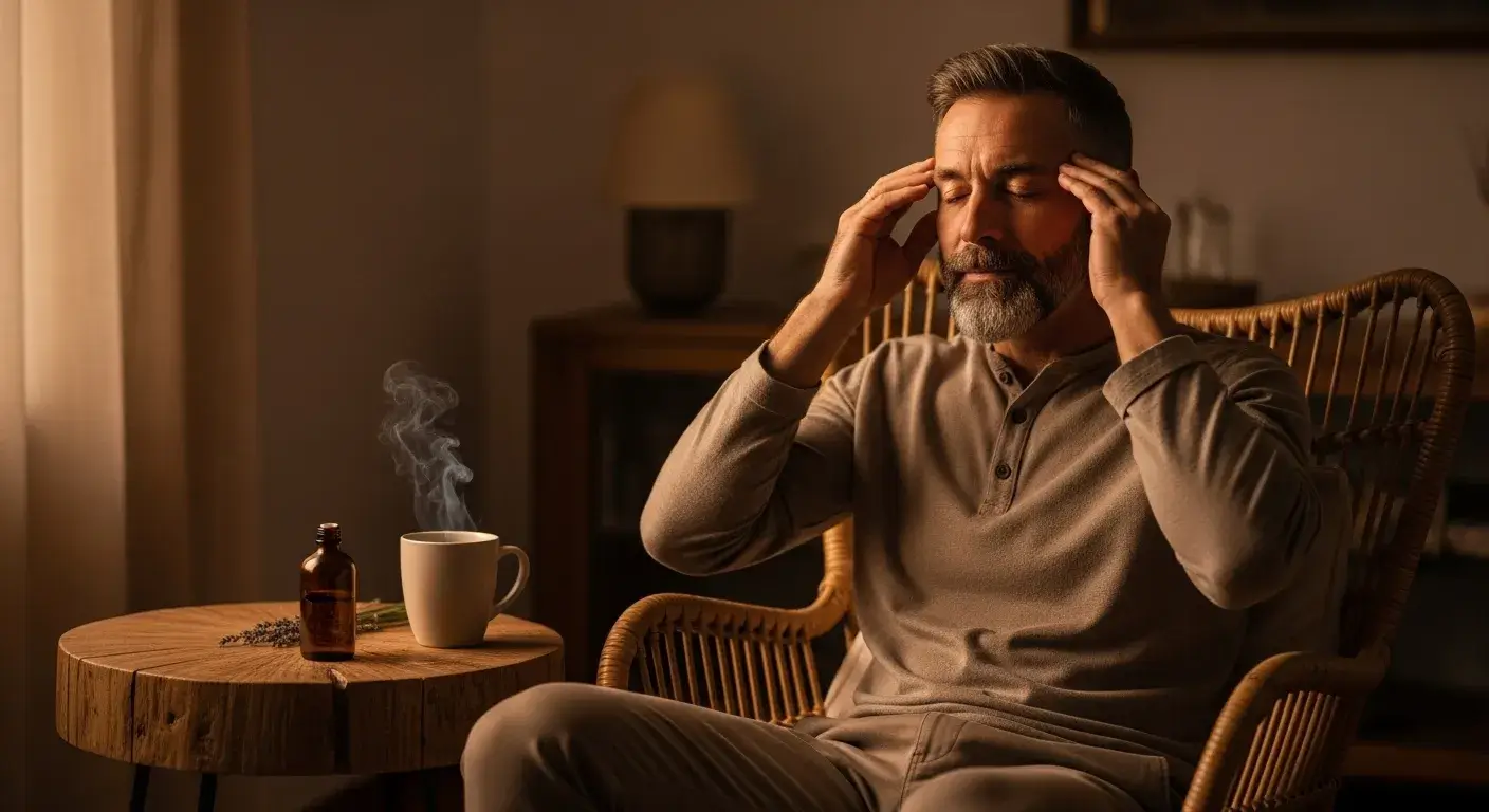 Headache relief with oil Lavender oil on temples for headache