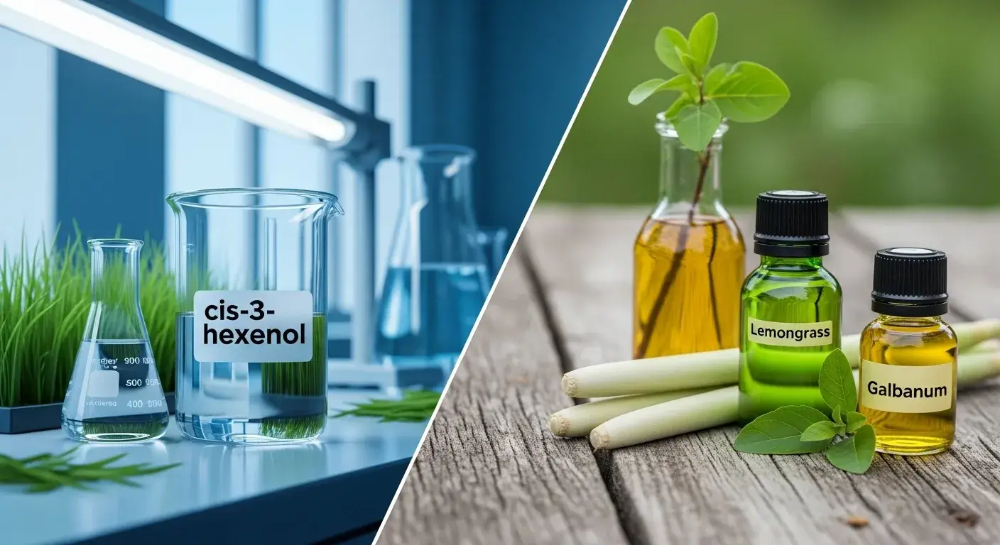 Comparison of natural oils and cis-3-hexenol