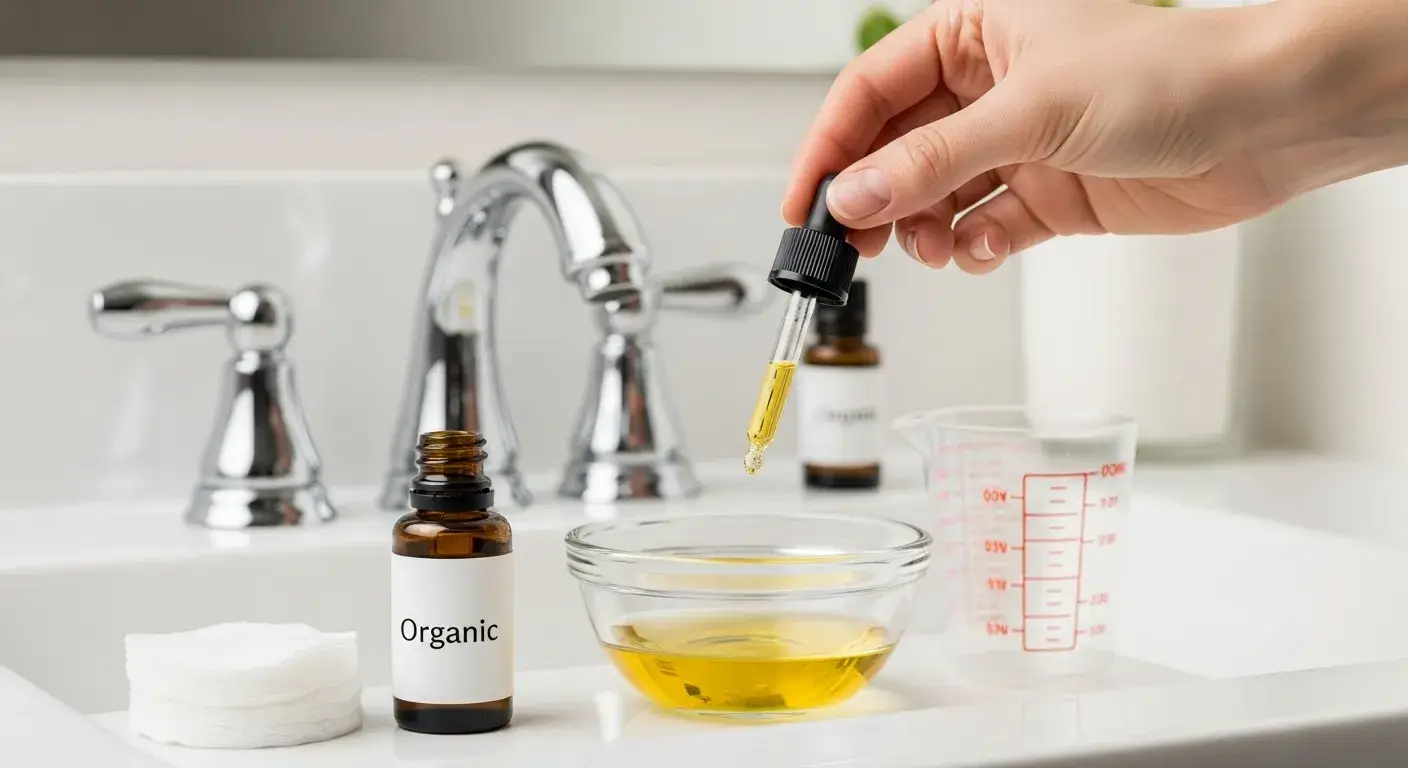 Dropper adding oil to carrier