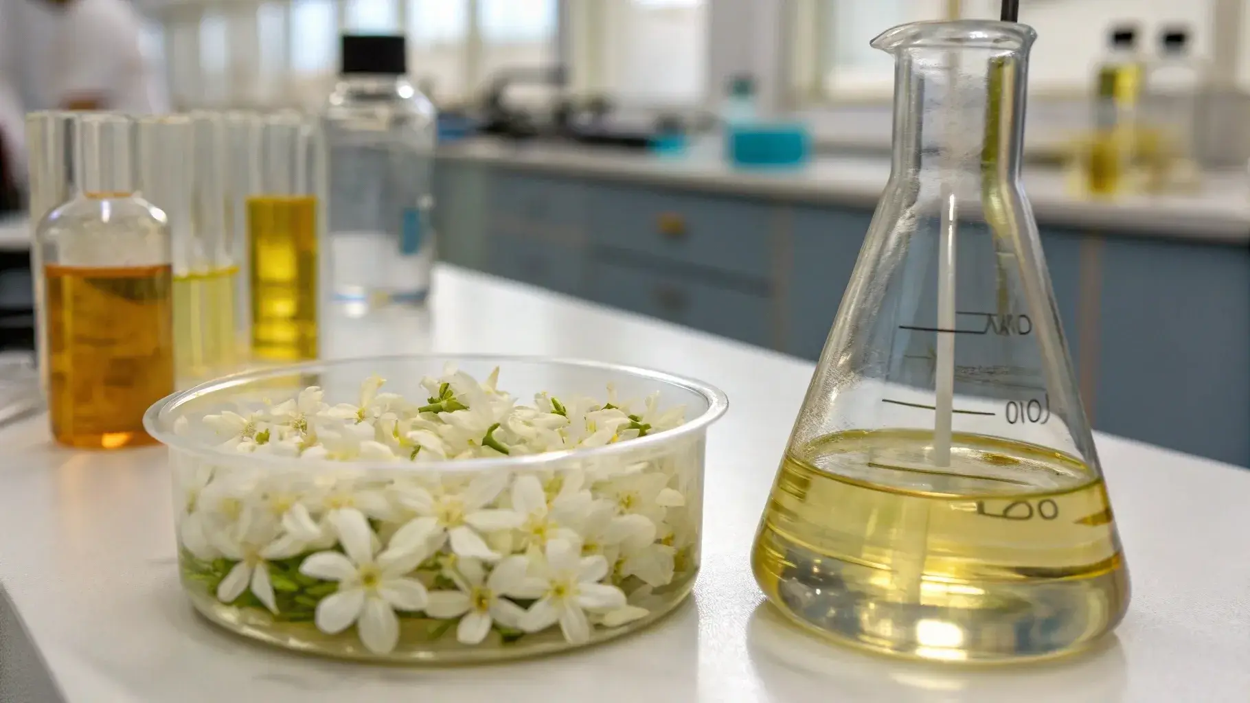 Solvent extraction of essential oils