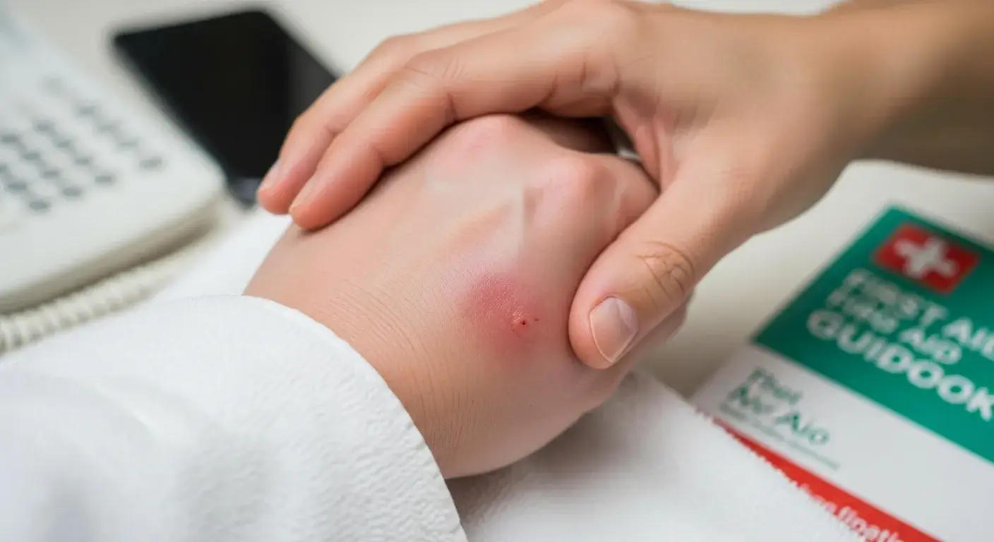 Burn infection warning signs Burned hand with signs of infection