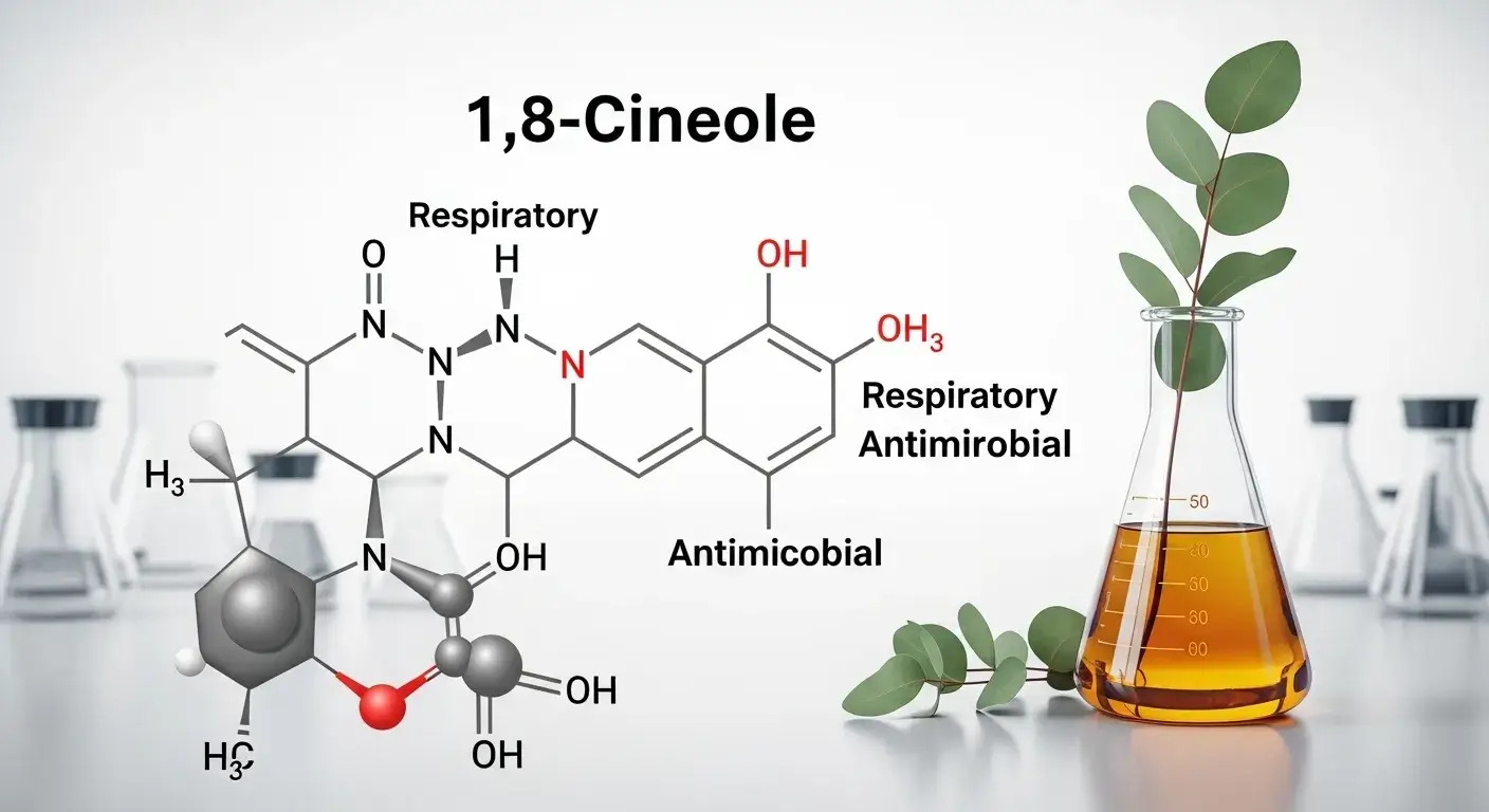 Cineole chemical structure 1,8-cineole chemical structure with benefits