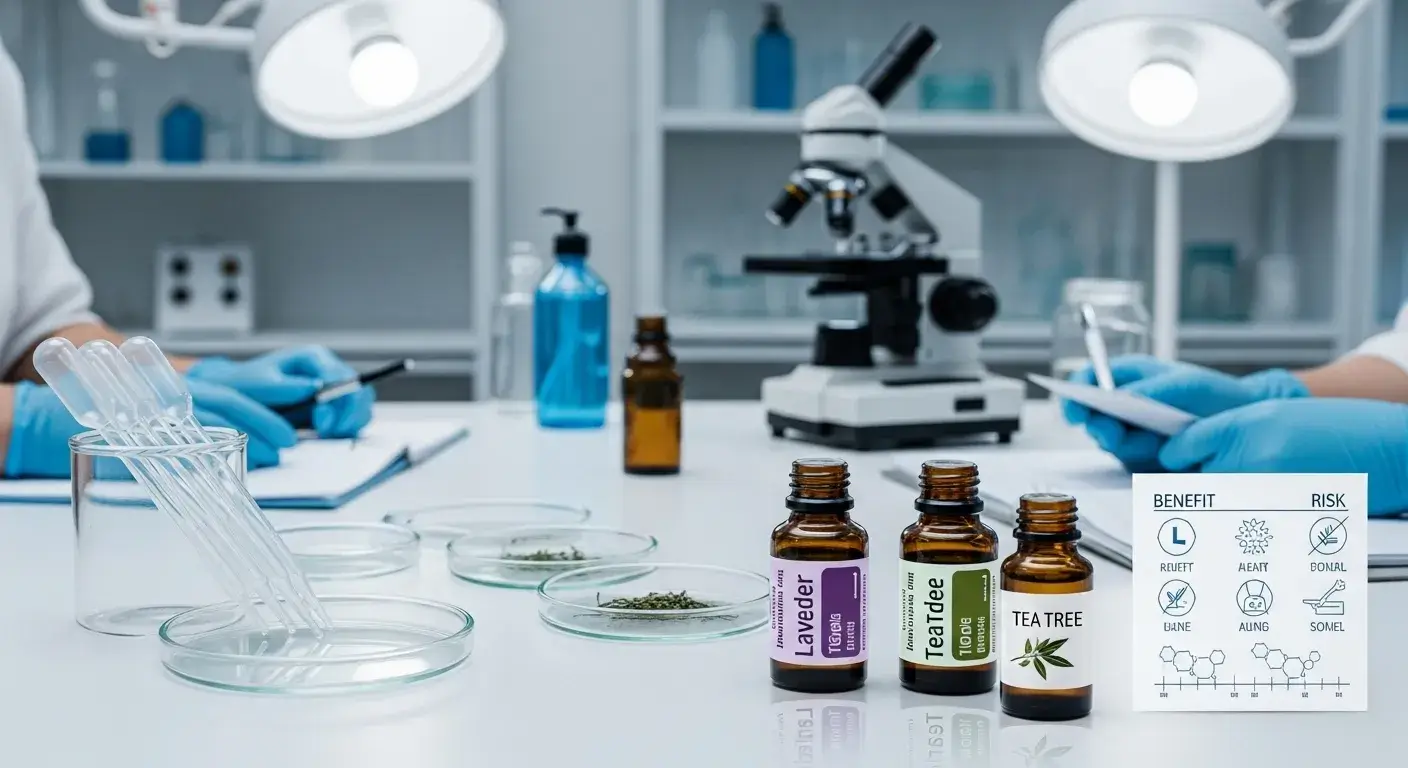 Lab testing lavender and tea tree oils