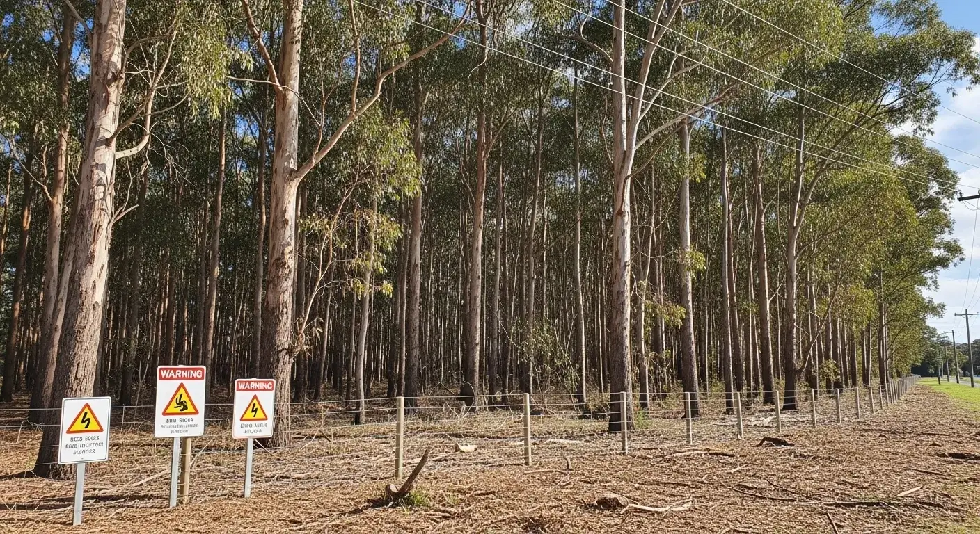 California eucalyptus trees near the coast