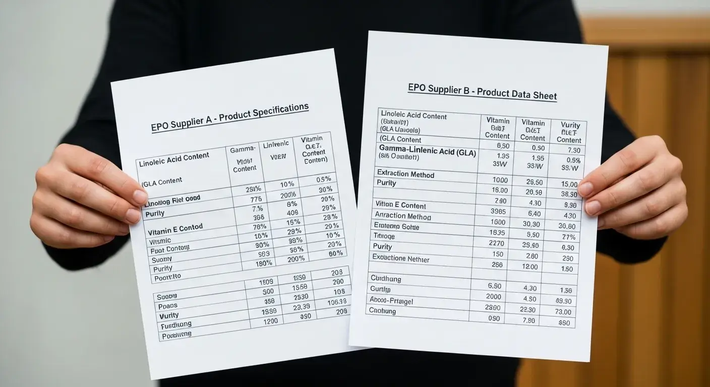 Person comparing two EPO supplier files