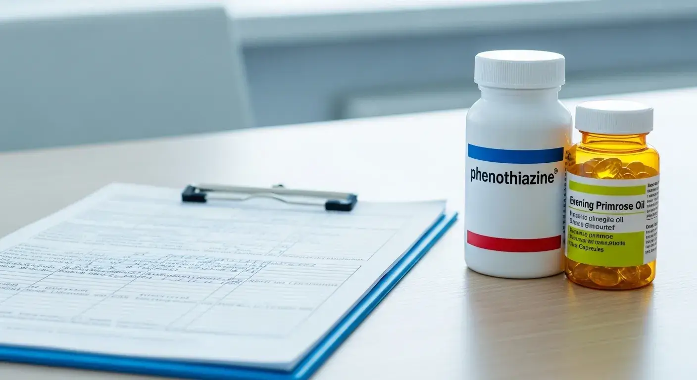 EPO and antipsychotics caution Medication bottles and capsules on medical chart