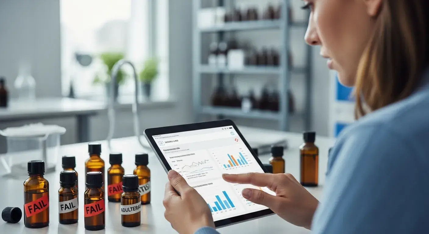 Widespread essential oil adulteration data