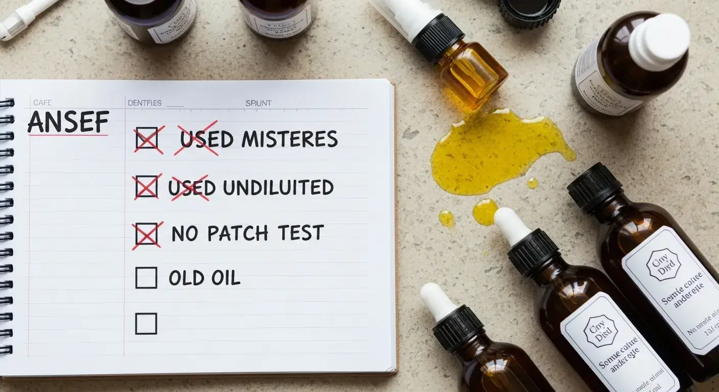 Checklist of common essential oil mistakes