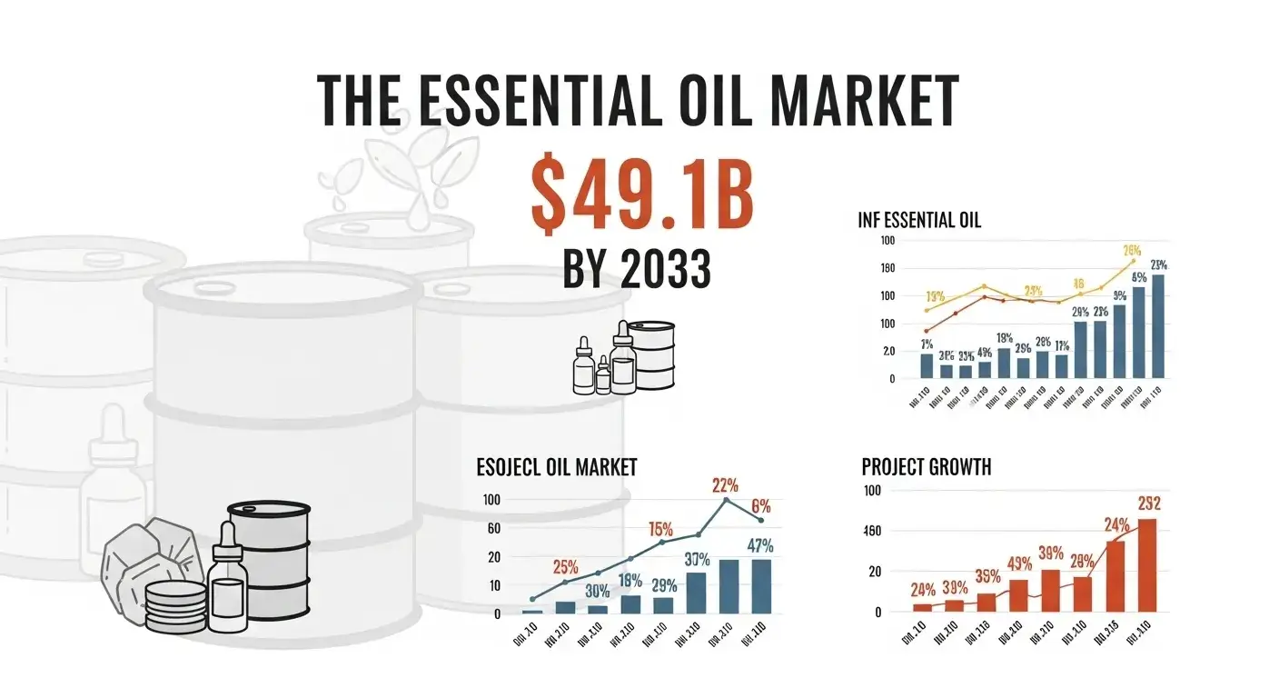 Essential oil market growth chart