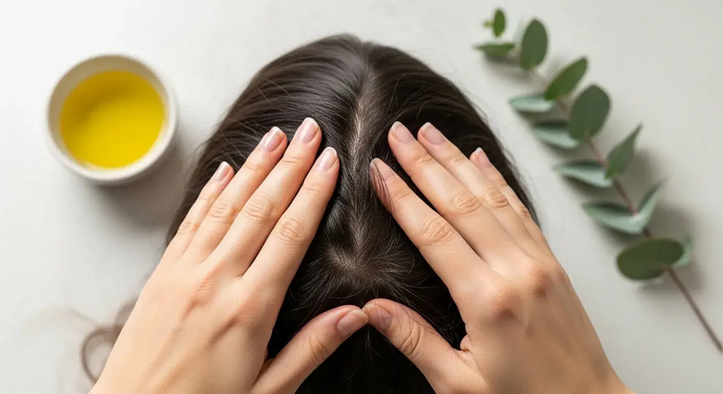 Eucalyptus oil scalp massage treatment