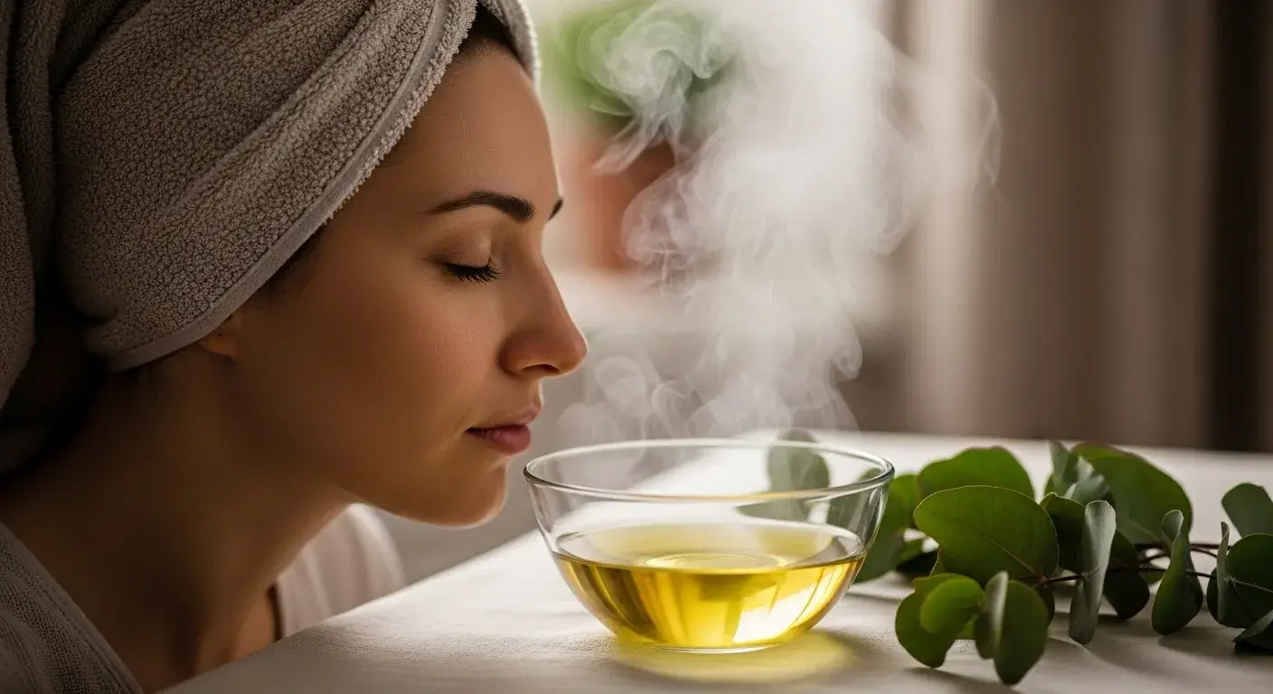Eucalyptus steam inhalation for congestion