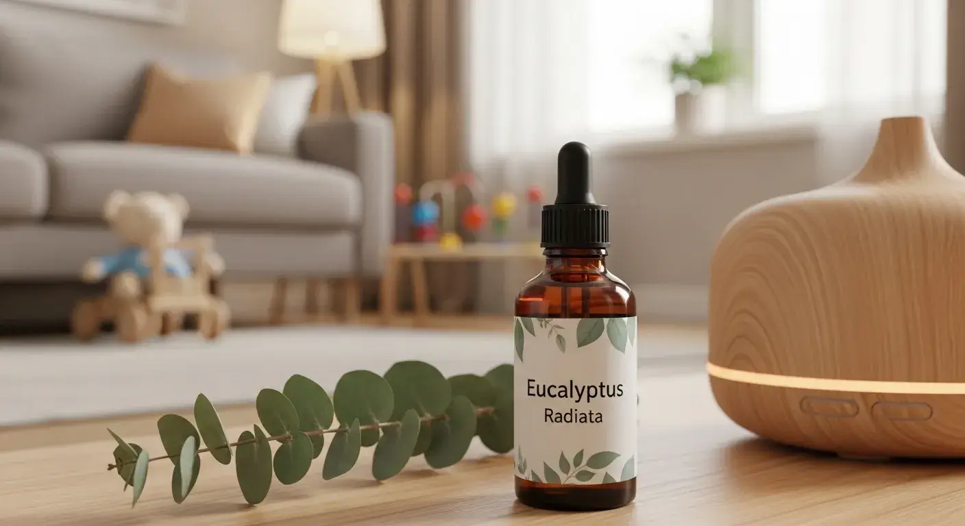 Radiata for gentle relief Eucalyptus Radiata oil with child-safe label