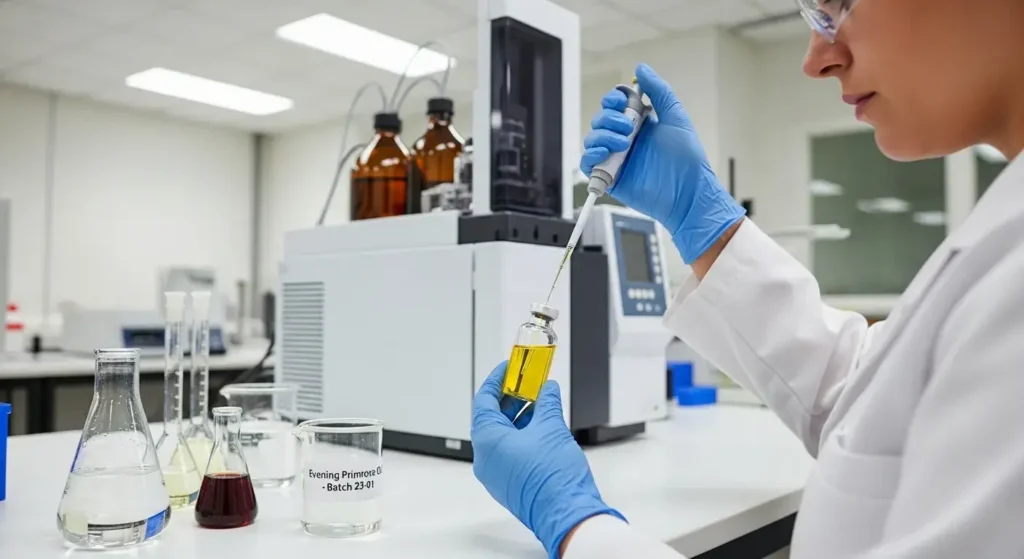 Evening primrose oil lab testing