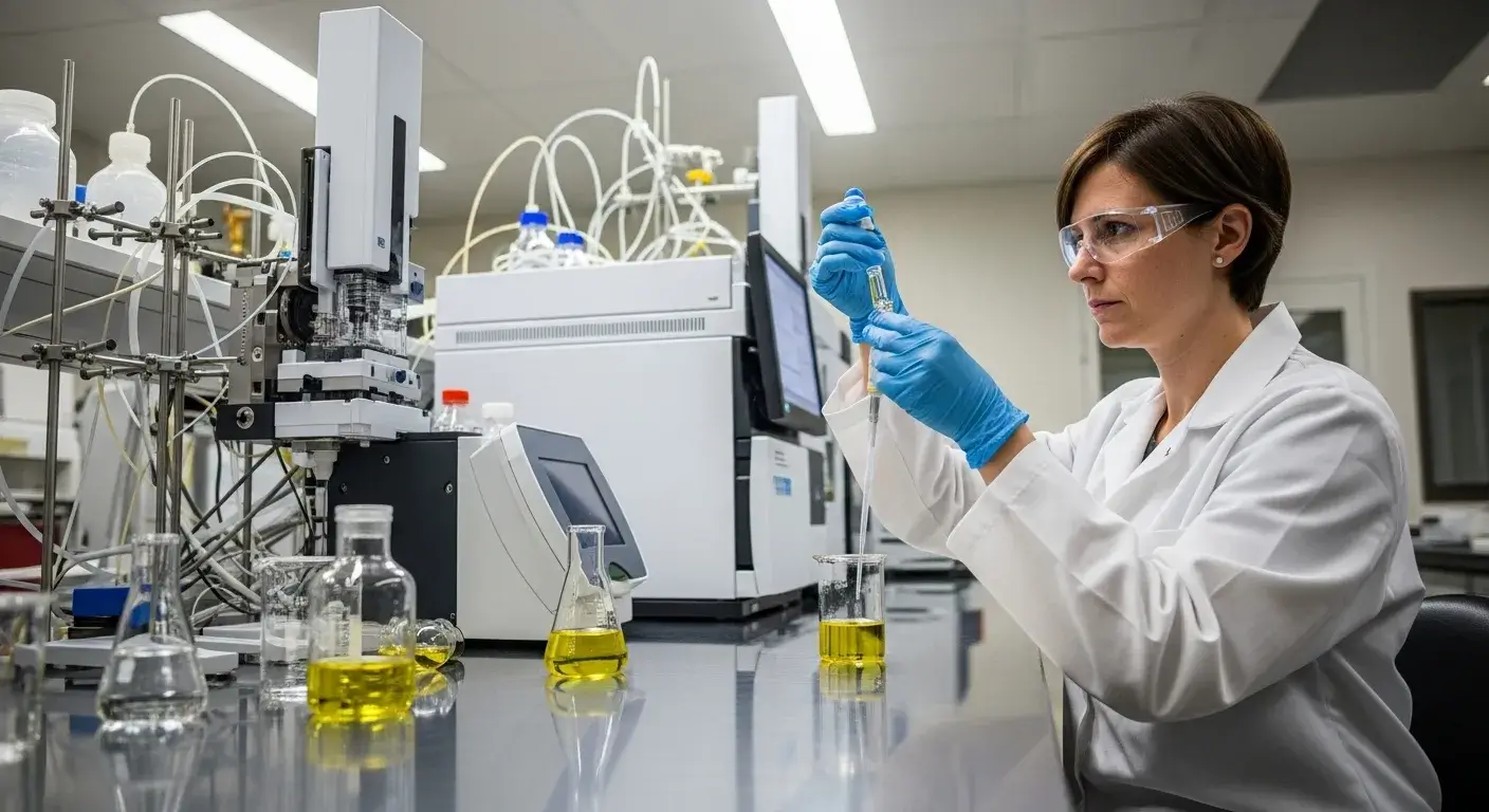 Evening Primrose Oil quality testing in lab