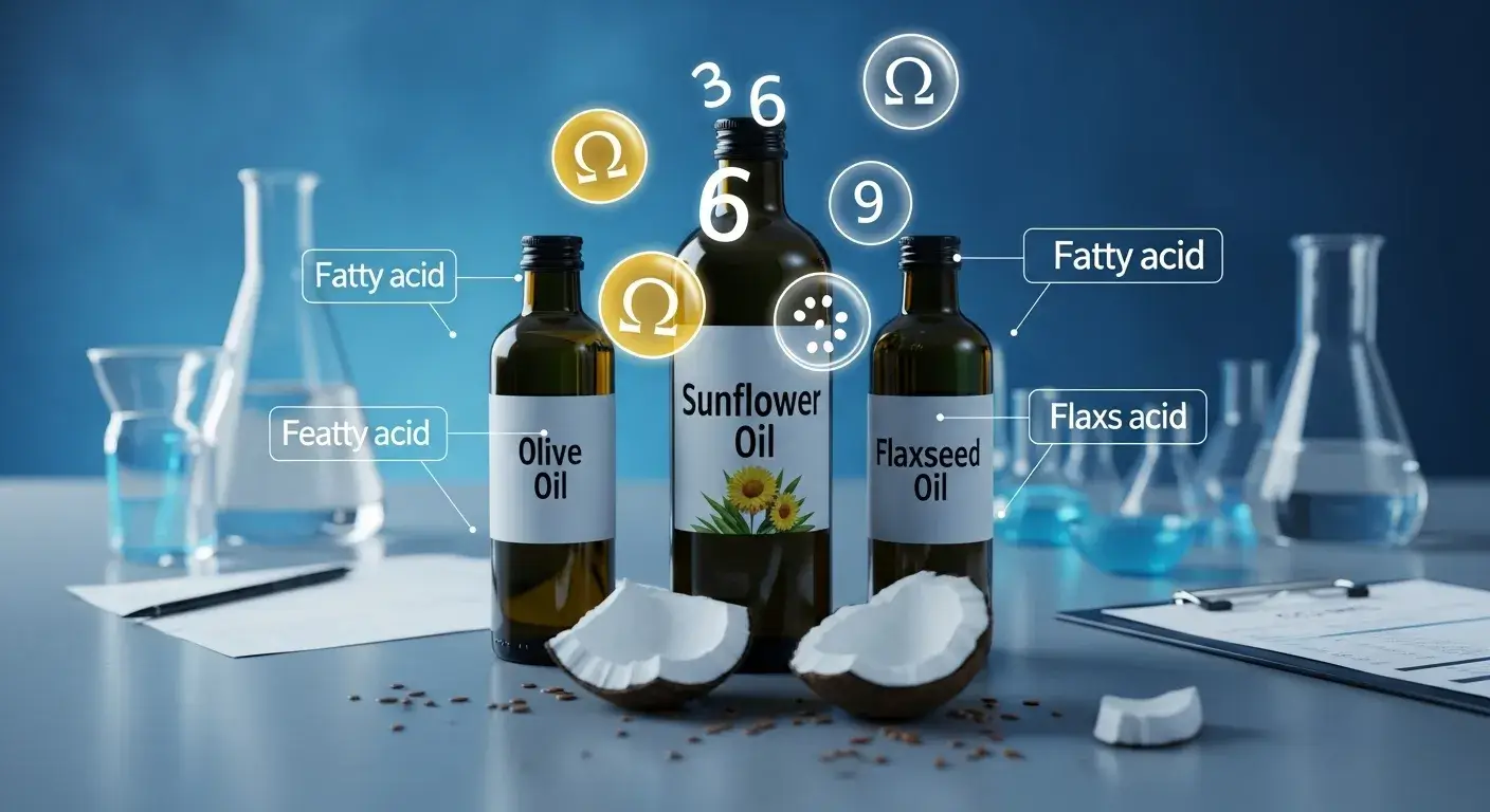 Oil types with omega icons