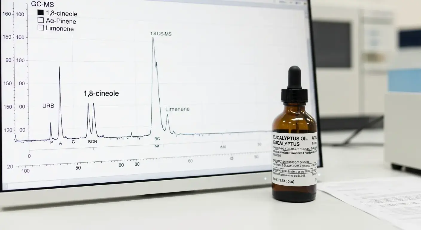 Eucalyptus GC-MS report Labeled GC-MS report for eucalyptus oil