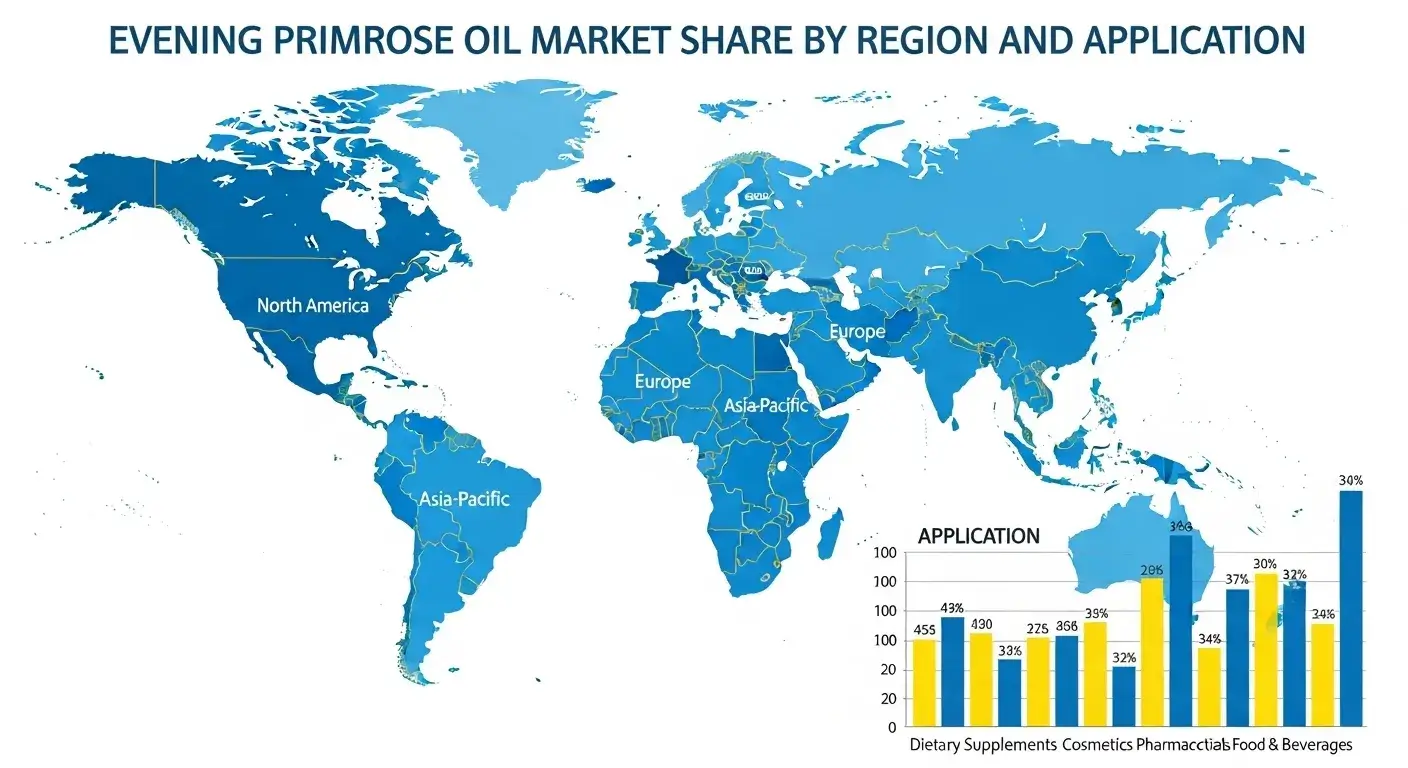 World map showing primrose oil market distribution by region