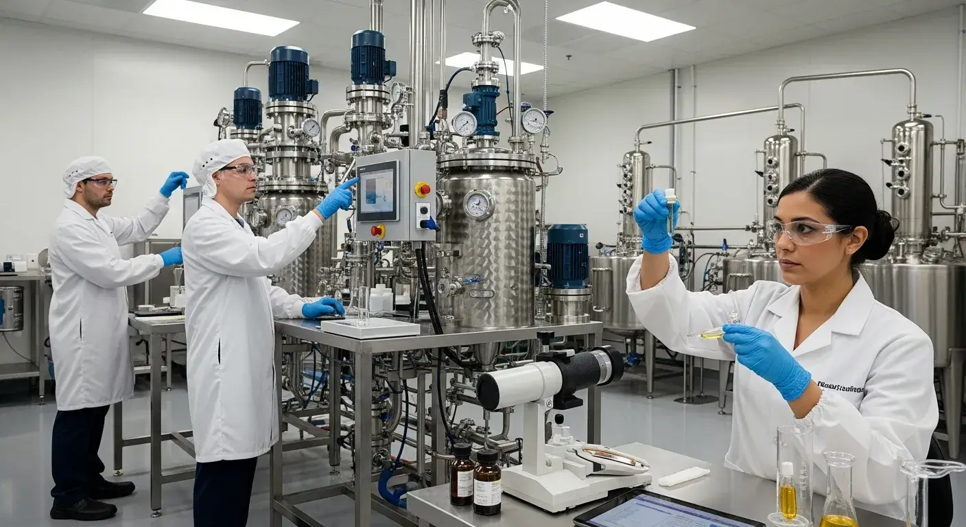 GMP-certified facility processing evening primrose oil with QA team