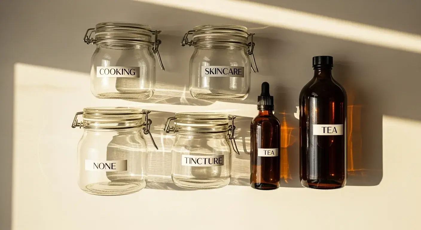 Infusions by purpose Herbal infusions for cooking, skincare, wellness