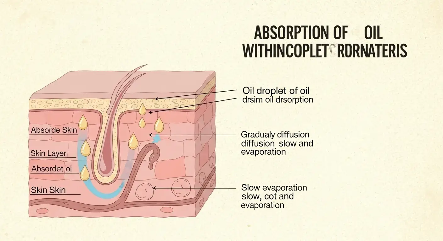 Oil absorption diagram Penetration of oils into skin