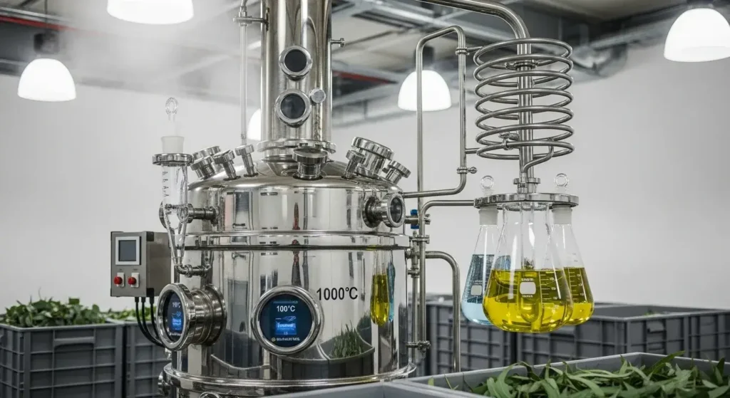 Industrial steam distillation