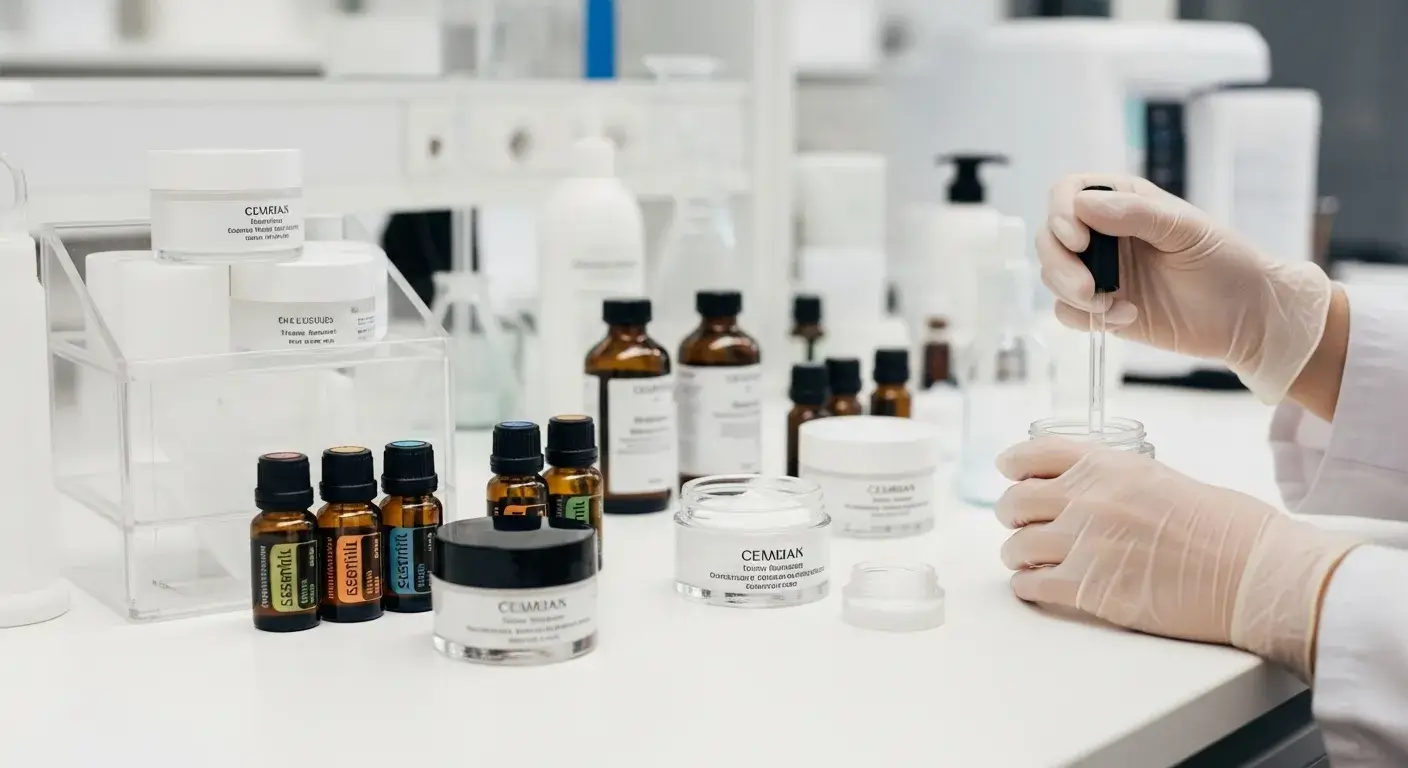 Cosmetic formulation lab Cosmetics lab incorporating essential oils in product development