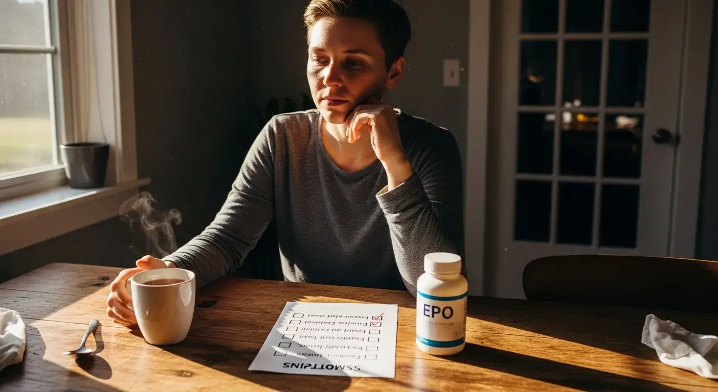 Person reviewing EPO benefits checklist