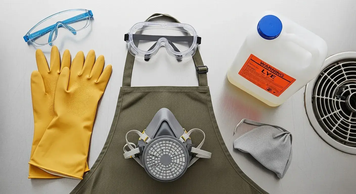 Lye safety gear Safety gear for soap making