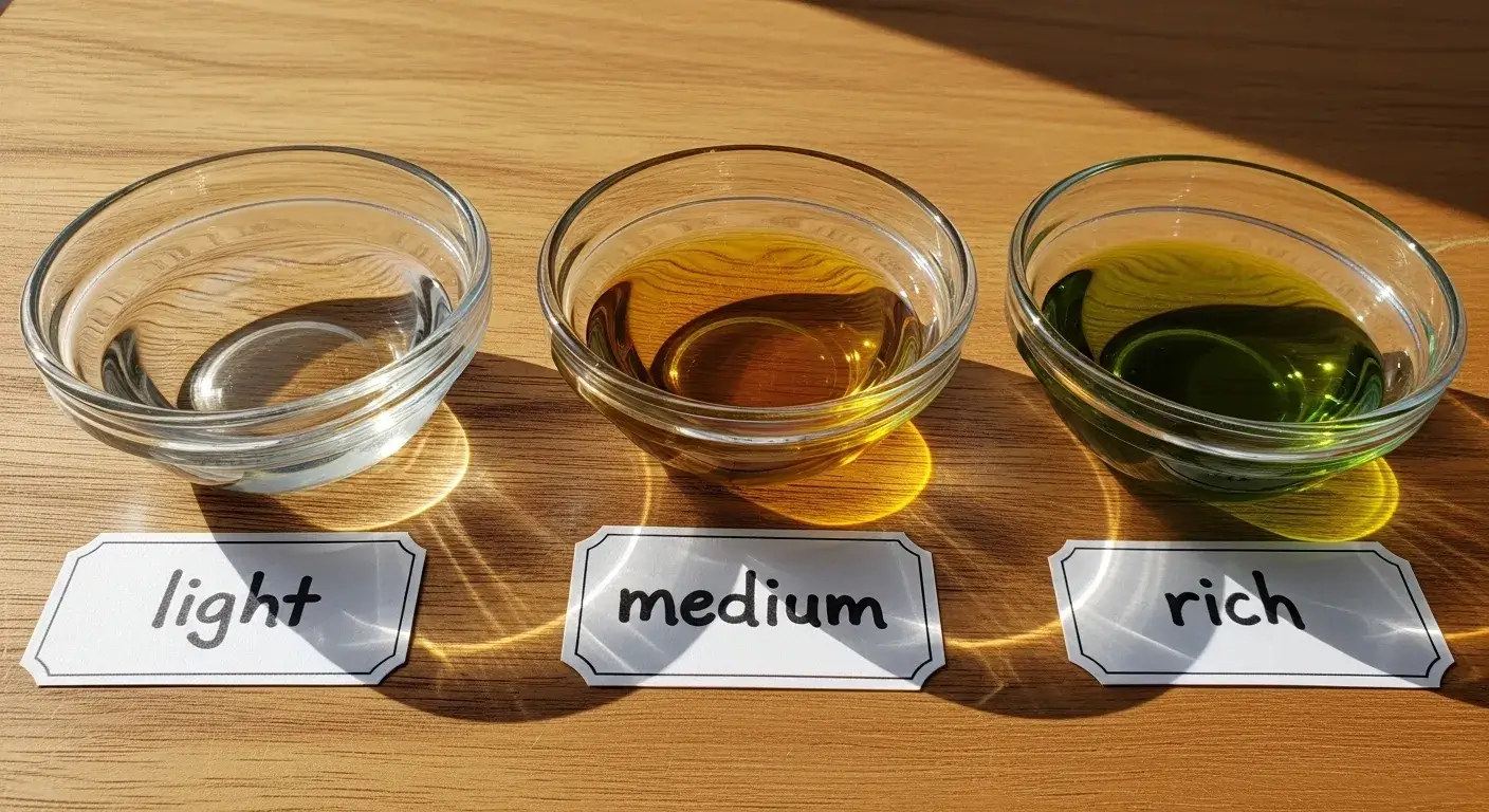 Oil textures comparison Different oil textures comparison