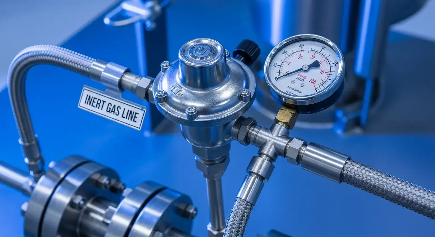 Nitrogen blanketing system for oil storage tanks