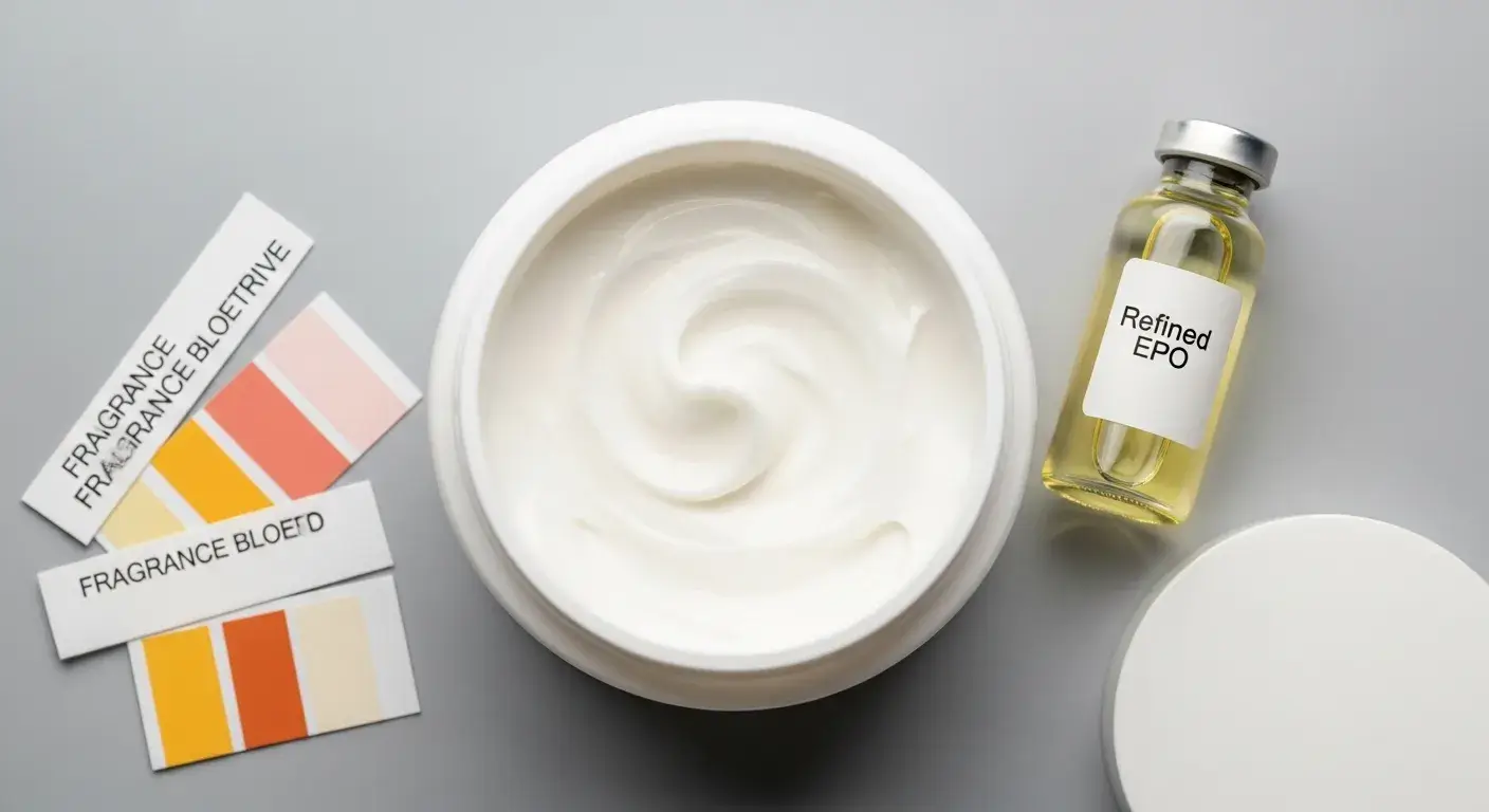 Refined EPO in a neutral cream base with minimal scent