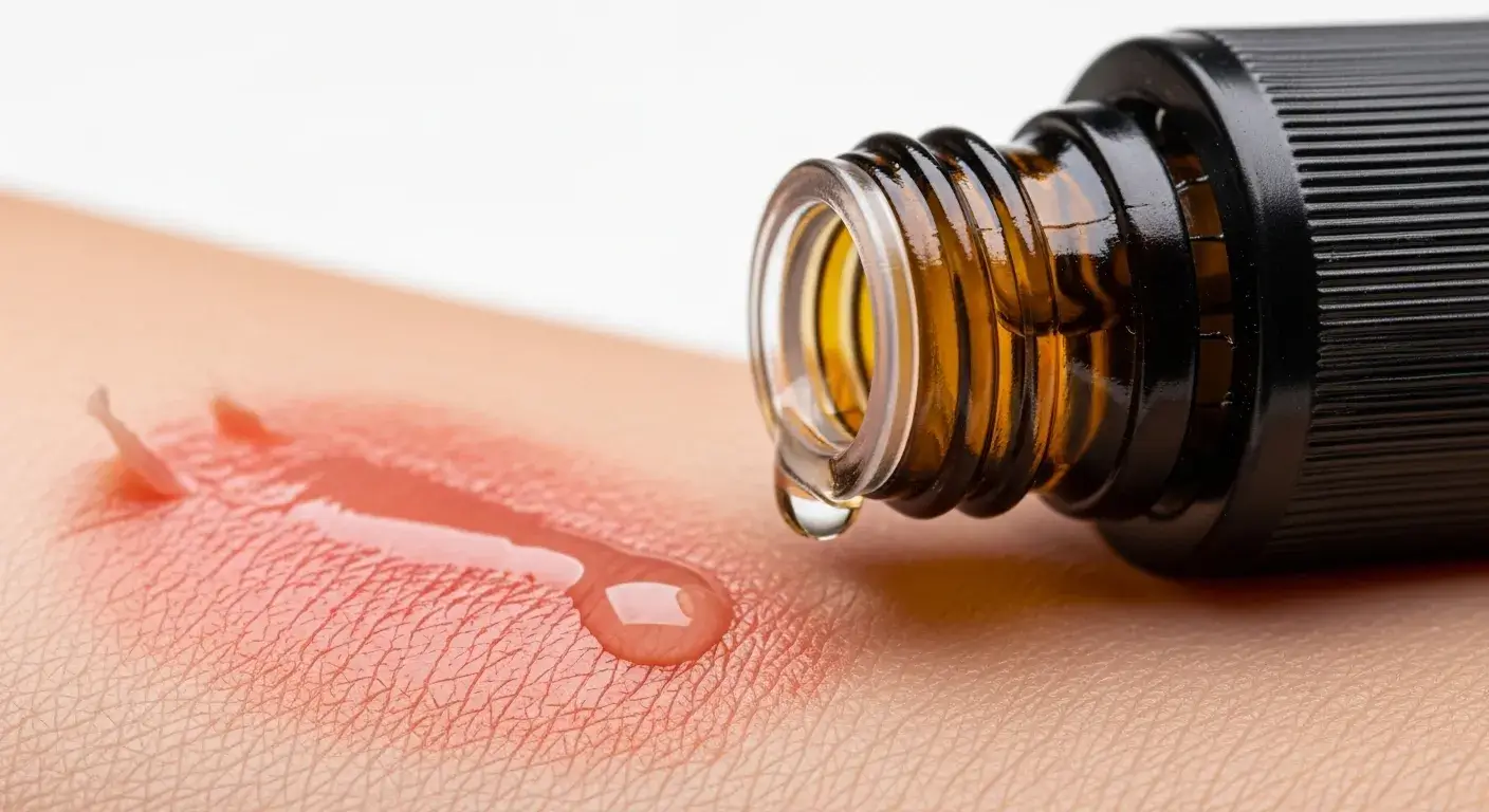 Skin burn after neat oil use