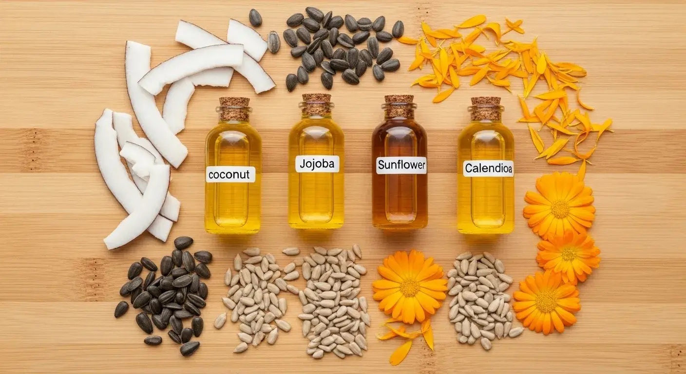 Selection of baby-safe carrier oils