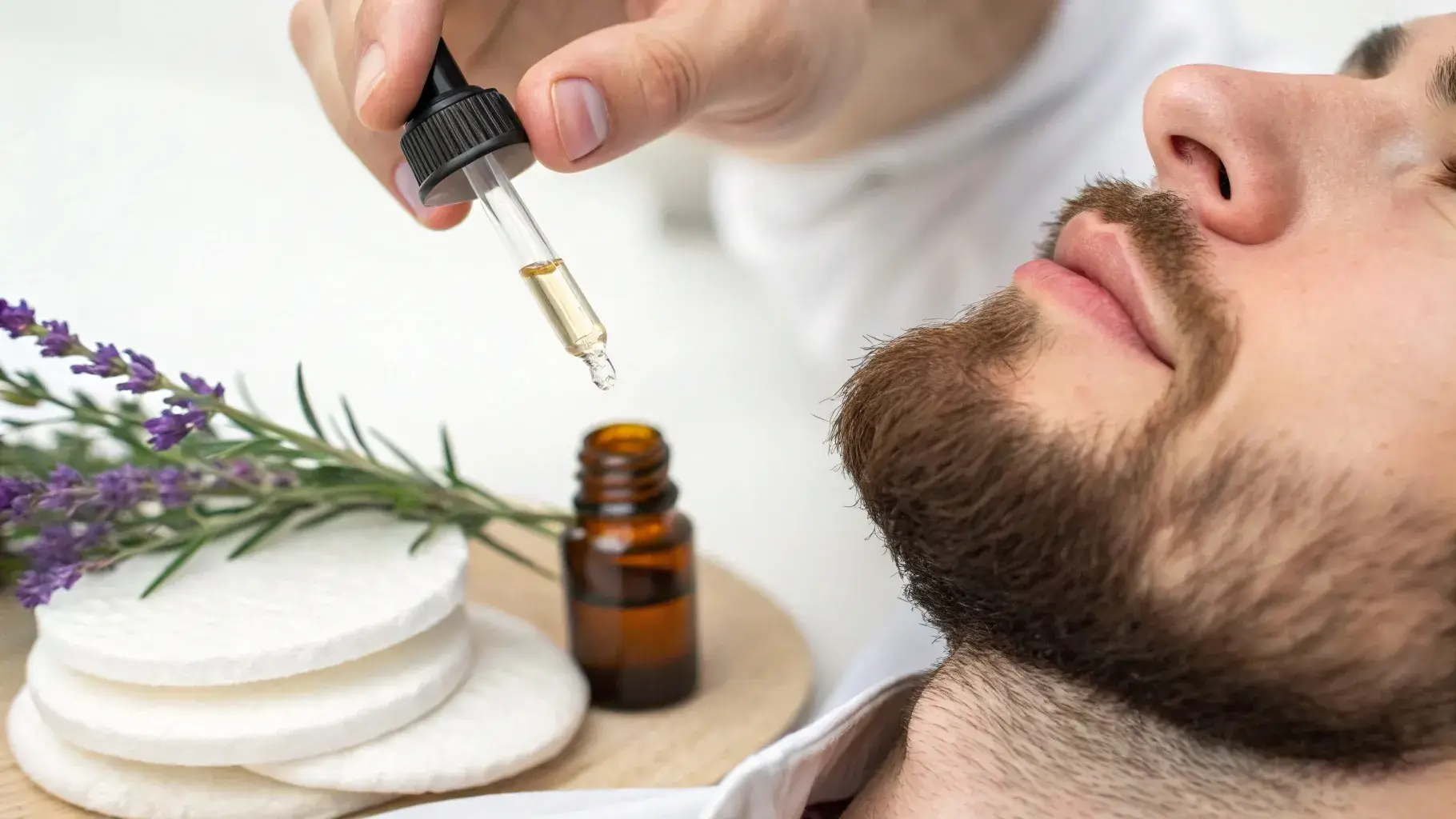 Tea tree oil soothing beard skin