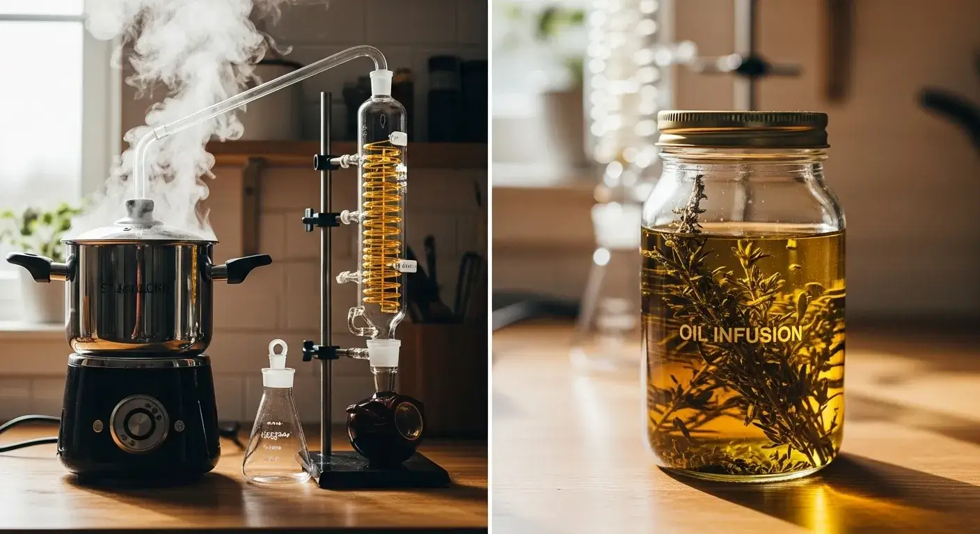 DIY steam distillation and infusion setup