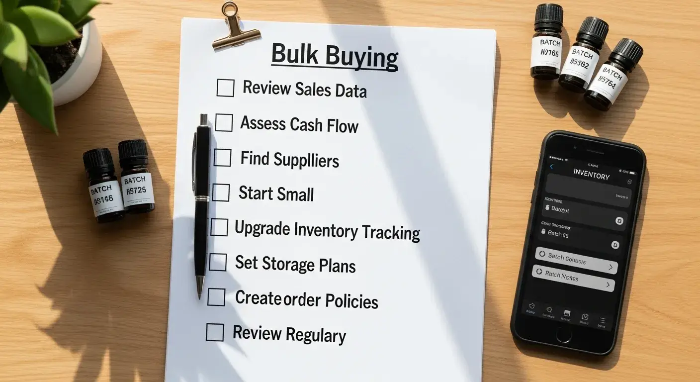 Bulk buying steps Checklist for bulk buying steps